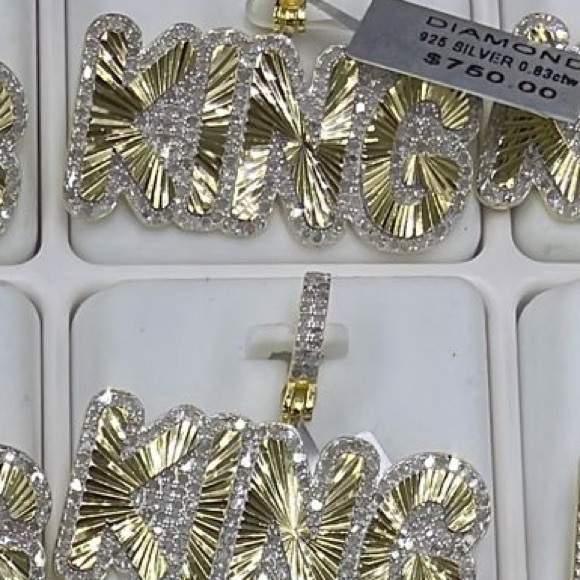 REAL DIAMOND King Custom made pendant charm .83ct Appraisal Incl. BEST GIFT SALE - Picture 5 of 7